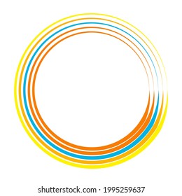 Radial abstract geometric circle desugn element. Circular shape design