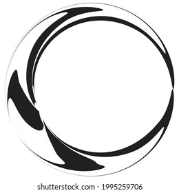 Radial abstract geometric circle desugn element. Circular shape design