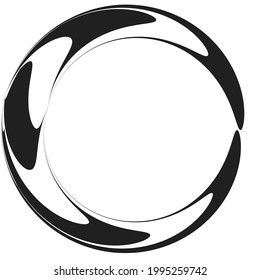 Radial abstract geometric circle desugn element. Circular shape design