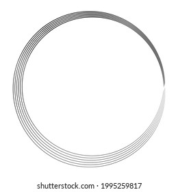 Radial abstract geometric circle desugn element. Circular shape design