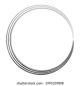 Radial abstract geometric circle desugn element. Circular shape design