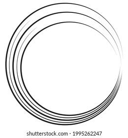 Radial abstract geometric circle desugn element. Circular shape design