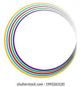 Radial abstract geometric circle desugn element. Circular shape design
