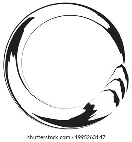 Radial abstract geometric circle desugn element. Circular shape design
