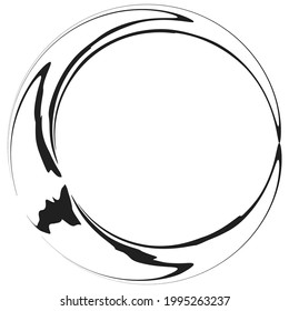 Radial abstract geometric circle desugn element. Circular shape design