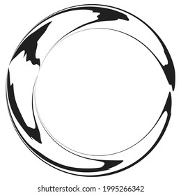 Radial abstract geometric circle desugn element. Circular shape design