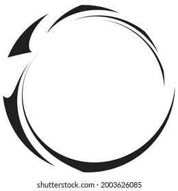 Radial abstract geometric circle desugn element. Circular shape design