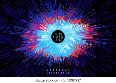 Radial abstract graphic, vector background.