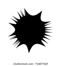 Radial abstract op-art element. Centric, circular geometric element