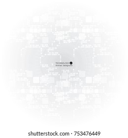 Radial abstract technology graphics, vector illustration.