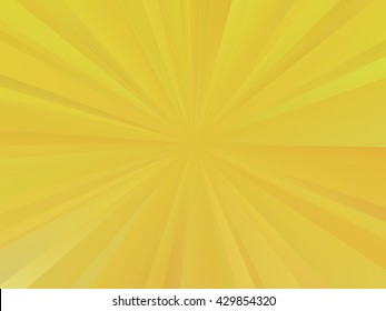 Radial background with abstract sunshine. Yellow background with radial blur effect. Multicolor shades of colors, special effect. Not trace image, include mesh gradient only. Vector EPS10