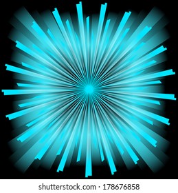 Radial Background in  color  - Illustration .