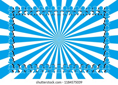 Radial background material Wallpaper, people's bonds, image of unity and cooperation