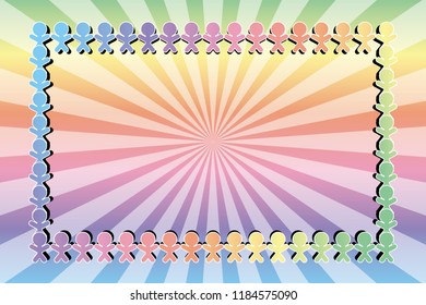 Radial background material Wallpaper, people's bonds, image of unity and cooperation