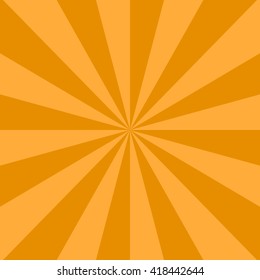 Radial background with radiating rays of orange. Background in warm colors with orange, brown, sun shade.
