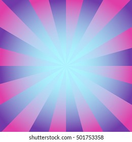 Radial background with radiating rays in violet and pink tones.