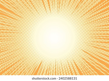 Radial Background with Speed Lines and Dots