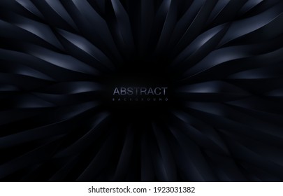 Radial black scale background. Vector illustration. Organic circular pattern