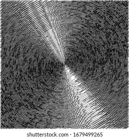 Radial black scribbles stripes background, vector design