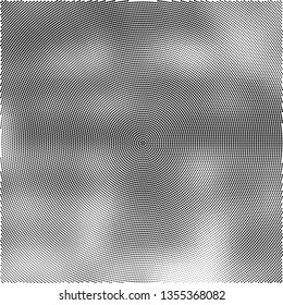 Radial black and white halftone