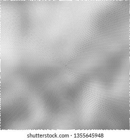 Radial black and white halftone