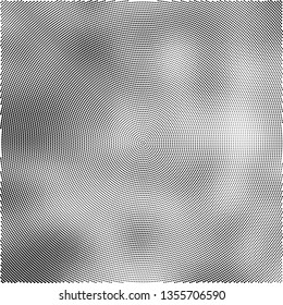 Radial black and white halftone