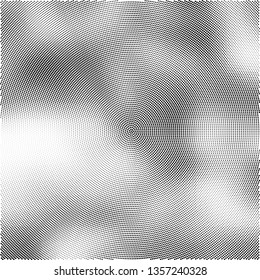Radial black and white halftone