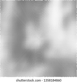 Radial black and white halftone