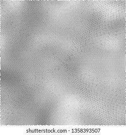 Radial black and white halftone