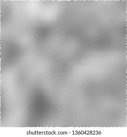 Radial black and white halftone