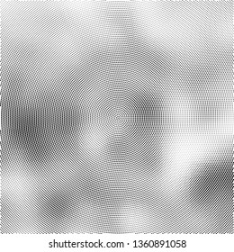 Radial black and white halftone