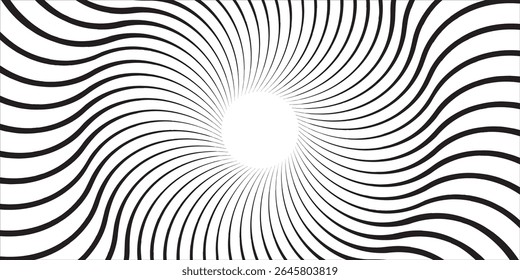 Radial Black and White Symmetric Lines for Abstract Patterns and Backgrounds vektor eps10