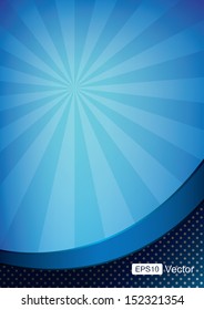 Radial blue background. Vector illustration.