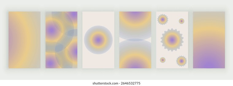 Plano de fundo gradiente de desfoque radial para histórias, mídias sociais, blog pessoal, cartazes. Bandeiras de design estético mínimo de vetor	