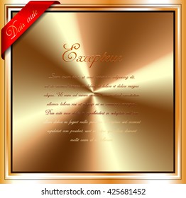 radial brushed gold vector background