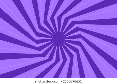 Fondo del estilo del cómic con los rayos del sol, arte pop de la línea del sunburst de la vendimia