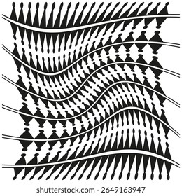 Padrões de intermitência radial. Formas vetoriais em branco preto. Elementos geométricos de explosão solar. Raios abstratos.