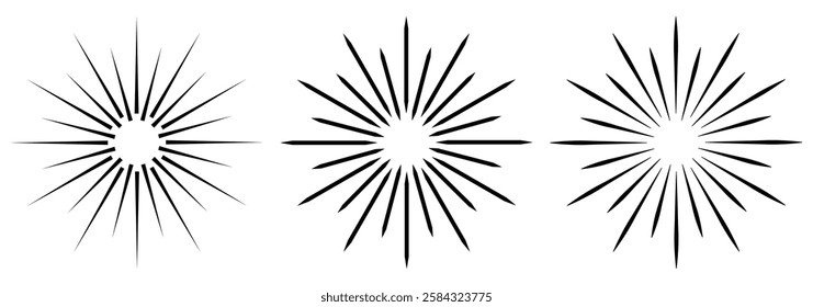 Radial circle lines abstract geometric element. vector illustration eps 888