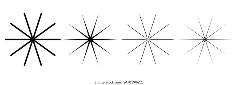 Radial circle lines circular radiating lines vector illustration. Radial circle lines.