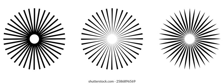 Radial circle lines circular radiating lines . Radial circle lines. Abstract geometric shapes. Radial circle lines vector illustration eps 888.