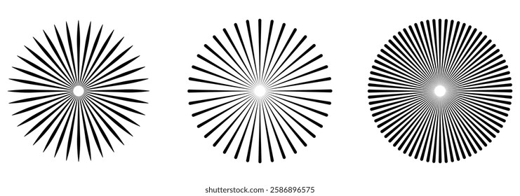 Radial circle lines circular radiating lines . Radial circle lines. Abstract geometric shapes. Radial circle lines vector illustration eps 888.