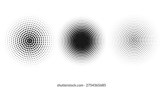 Radial circle lines. Circular radiating lines geometric element. Abstract geometric shapes. Design element. Vector illustration. EPS 10