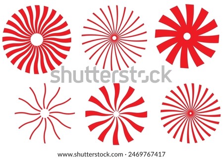 Radial circle lines. Circular radiating lines geometric element. Sun star rays symbol. Abstract geometric shapes. Design element. Vector illustration isolated on white background.
