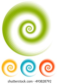 Radial circles abstract background. Spiral, vortex geometric pattern