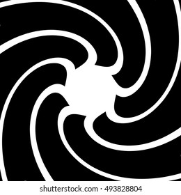 Radial circles abstract background. Spiral, vortex geometric pattern. Lamella effect. 