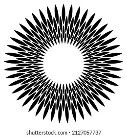 Radial, circular lines, spokes. Radiating lines, stripes. Concentric burst, blast effect vector illustration