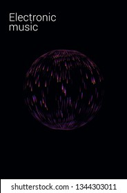 Radial color linear background with speed effect. Musical abstract pattern. Burst lines with lights. Speed light motion. Vector digital graphic. Big data technology modern design template.