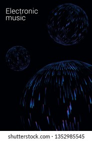 Radial color linear background with speed effect. Musical abstract pattern. Burst lines with lights. Speed light motion. Vector digital graphic. Big data technology modern design template.