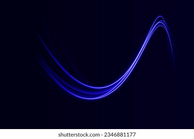 Radial color spirals. Acceleration speed motion on night road. Bright sparkling background. Lines in the shape of a comet against a dark background. The effect of energy and speed. Vector.