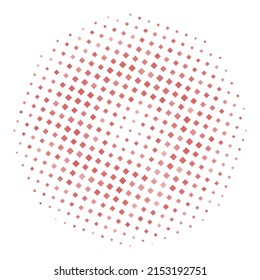 Radial Composition halftone rhomb frame